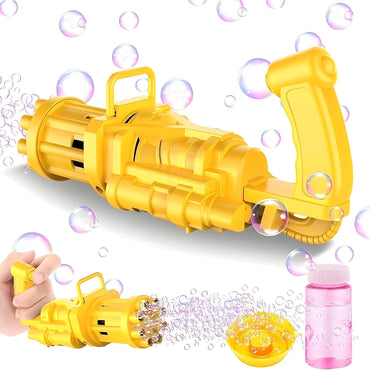 Kids Automatic Gatling Bubble Toys Summer Soap Water